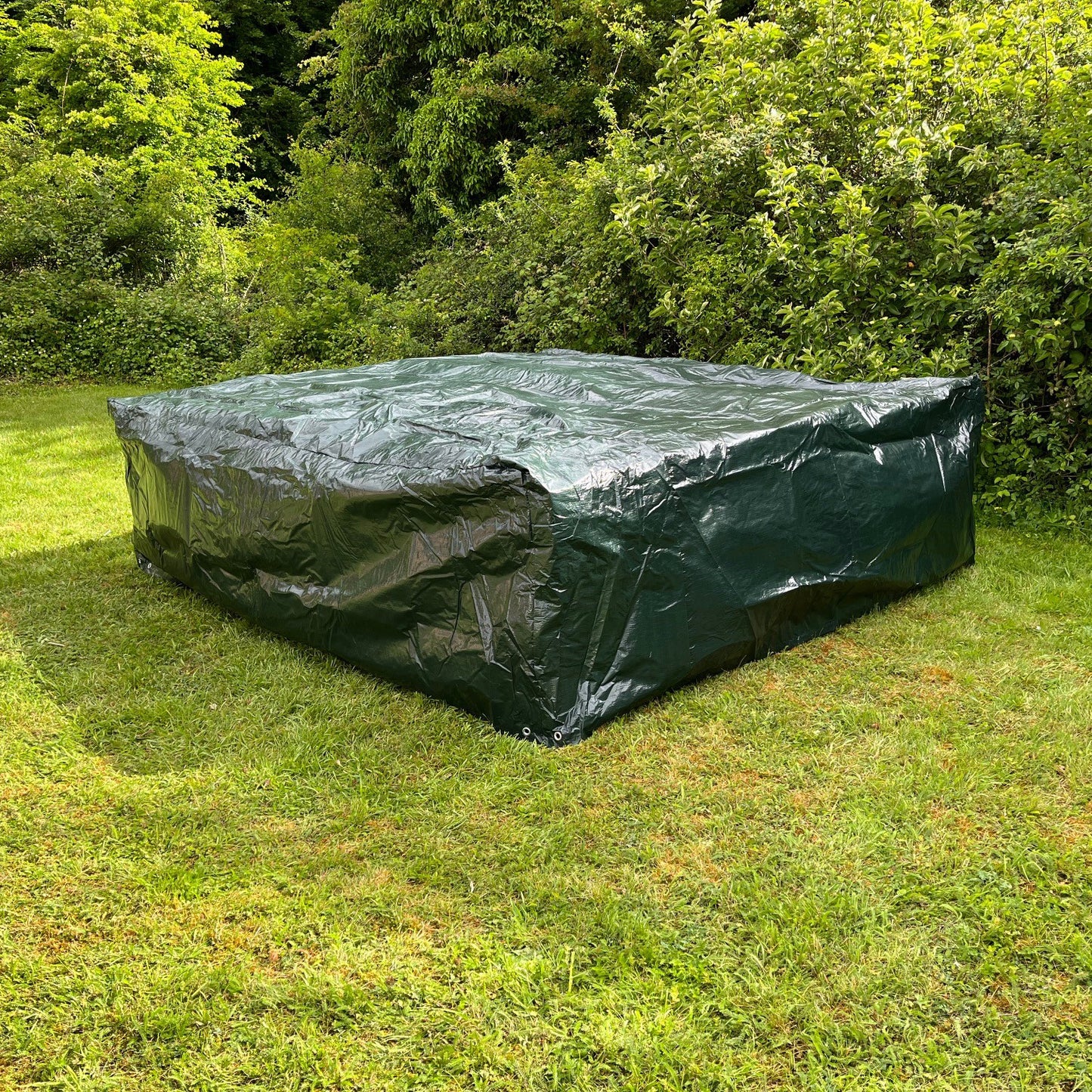 Waterproof Extra Large Garden Rattan Sofa Set Furniture Cover in Green (2.55m)