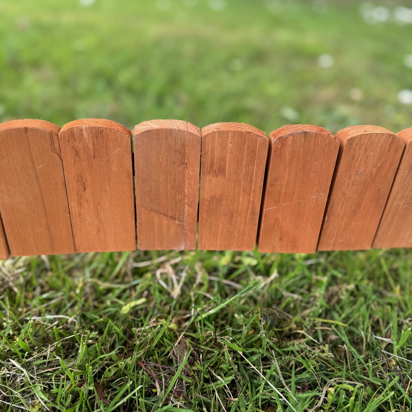 Wooden Log Roll Style Garden Lawn Edging (70cm x 10cm) - 6 Panels