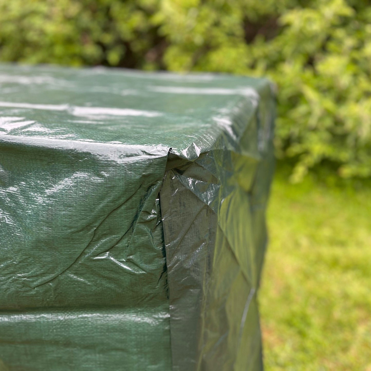 Waterproof 4 Seater Garden Cube Rattan Furniture Cover in Green (1.2m)