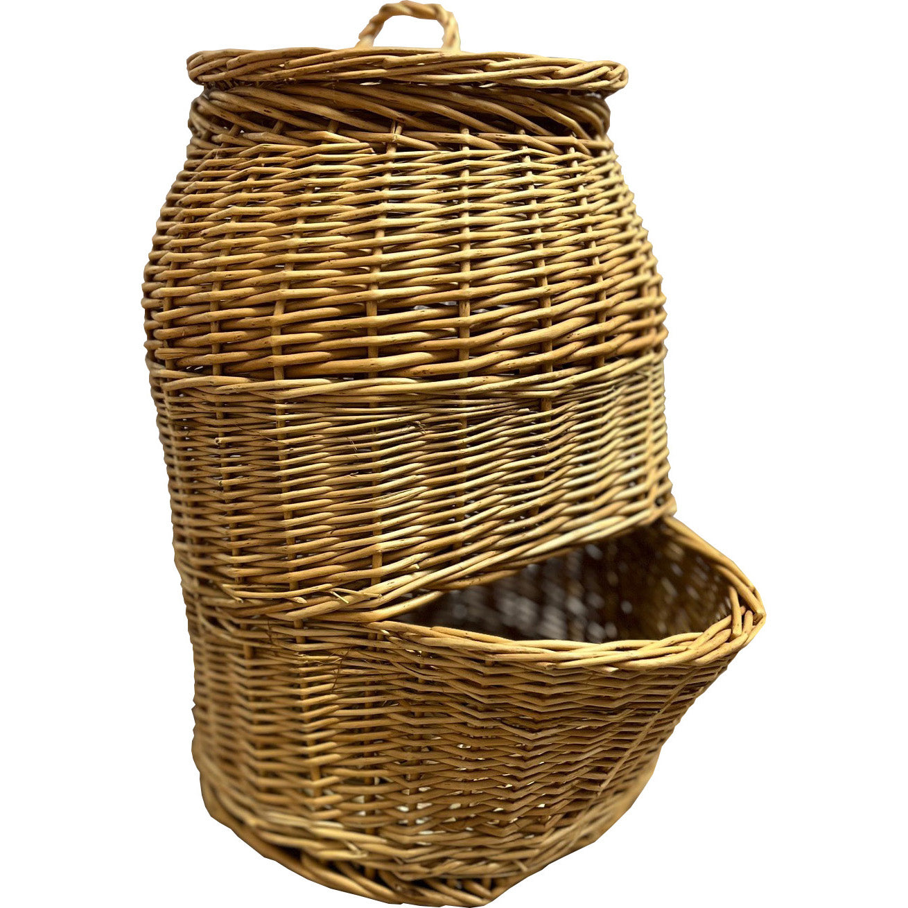 Wicker Willow Onion Hopper Kitchen Storage