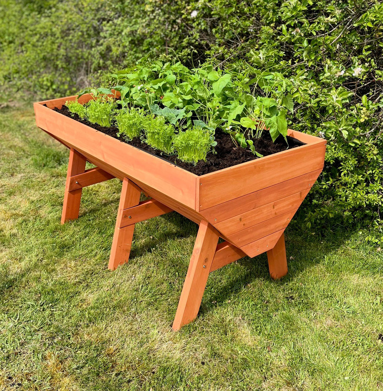 Veg-Trough Large Wooden Raised Vegetable Bed Planter