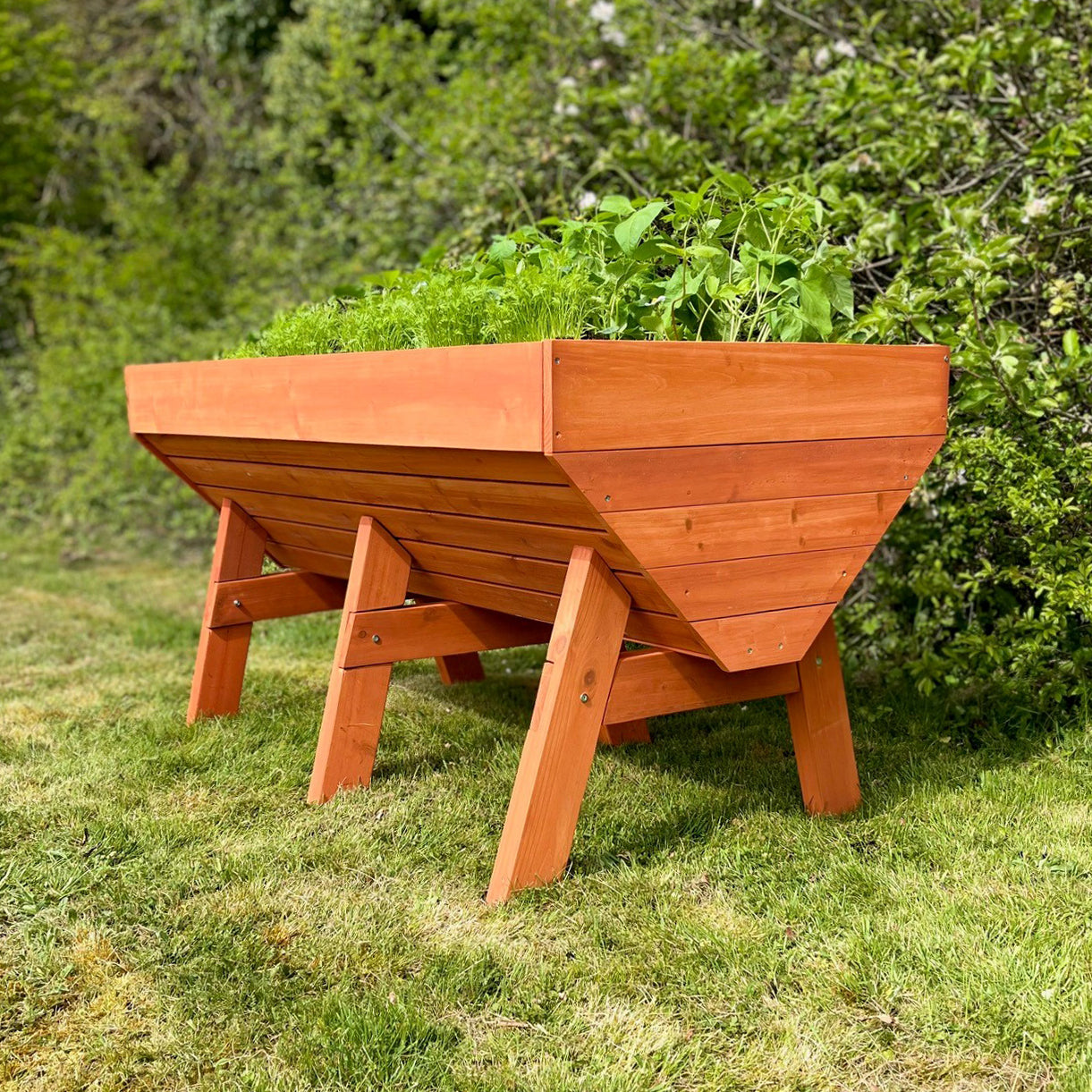 Veg-Trough Large Wooden Raised Vegetable Bed Planter