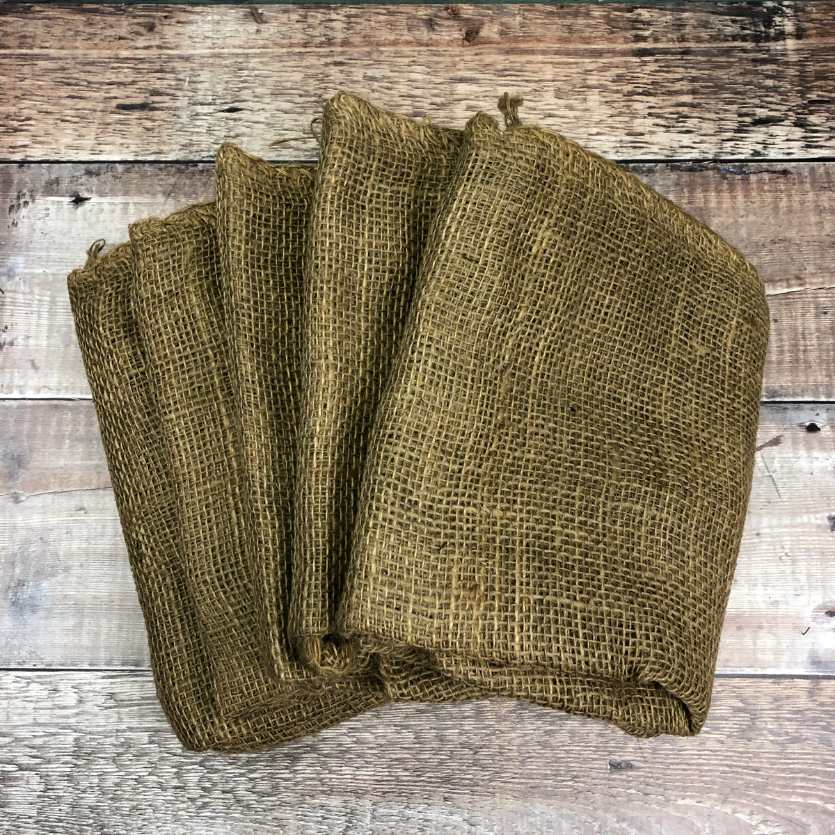 Pack of 5 Large Hessian Jute Potato Storage Sacks