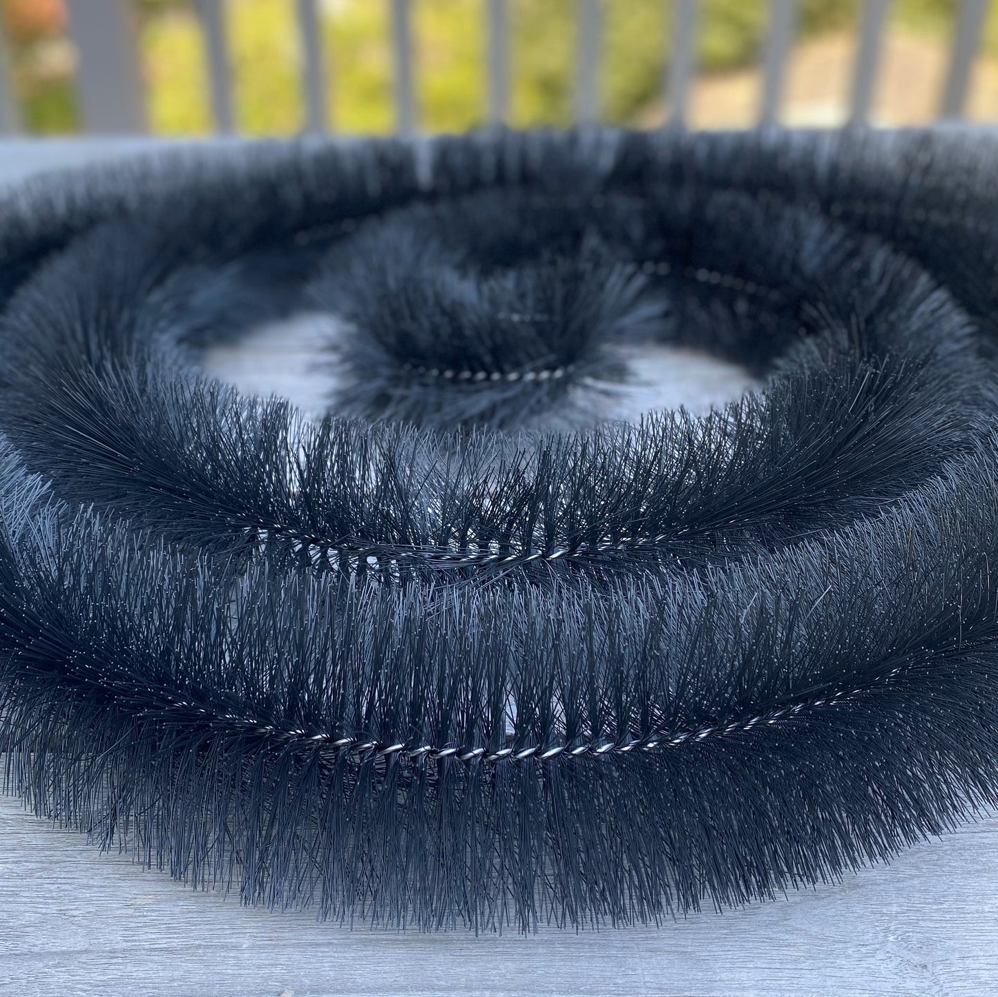8m Black Gutter Brush Leaf & Moss Guard Protection (2 Rolls)
