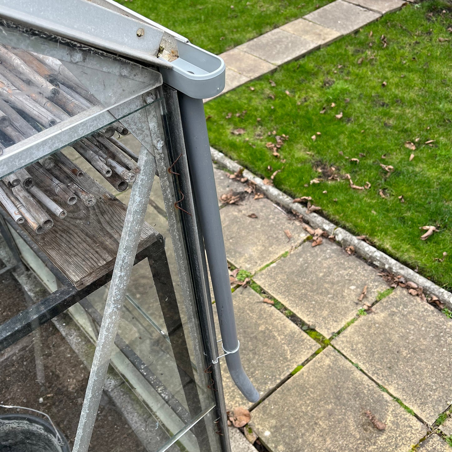 Greenhouse 35mm Guttering Rainwater Kit Downpipe - Pack of 2