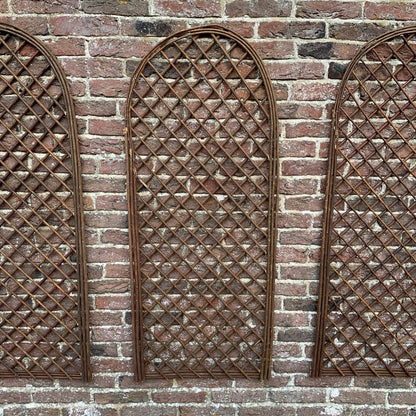 Set of 3 Willow Trellis With Curved Top (120cm x 45cm)
