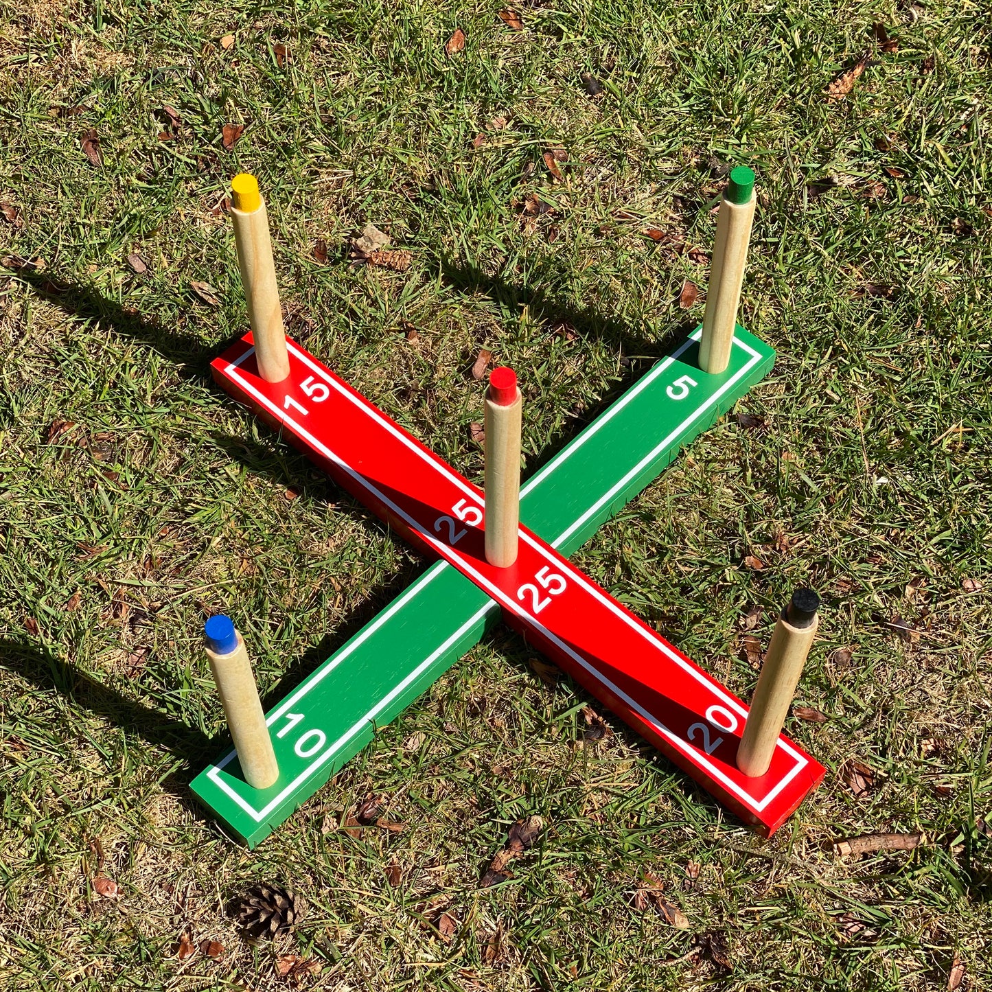 Deluxe Quoits Ring Toss Wooden Garden Lawn Game