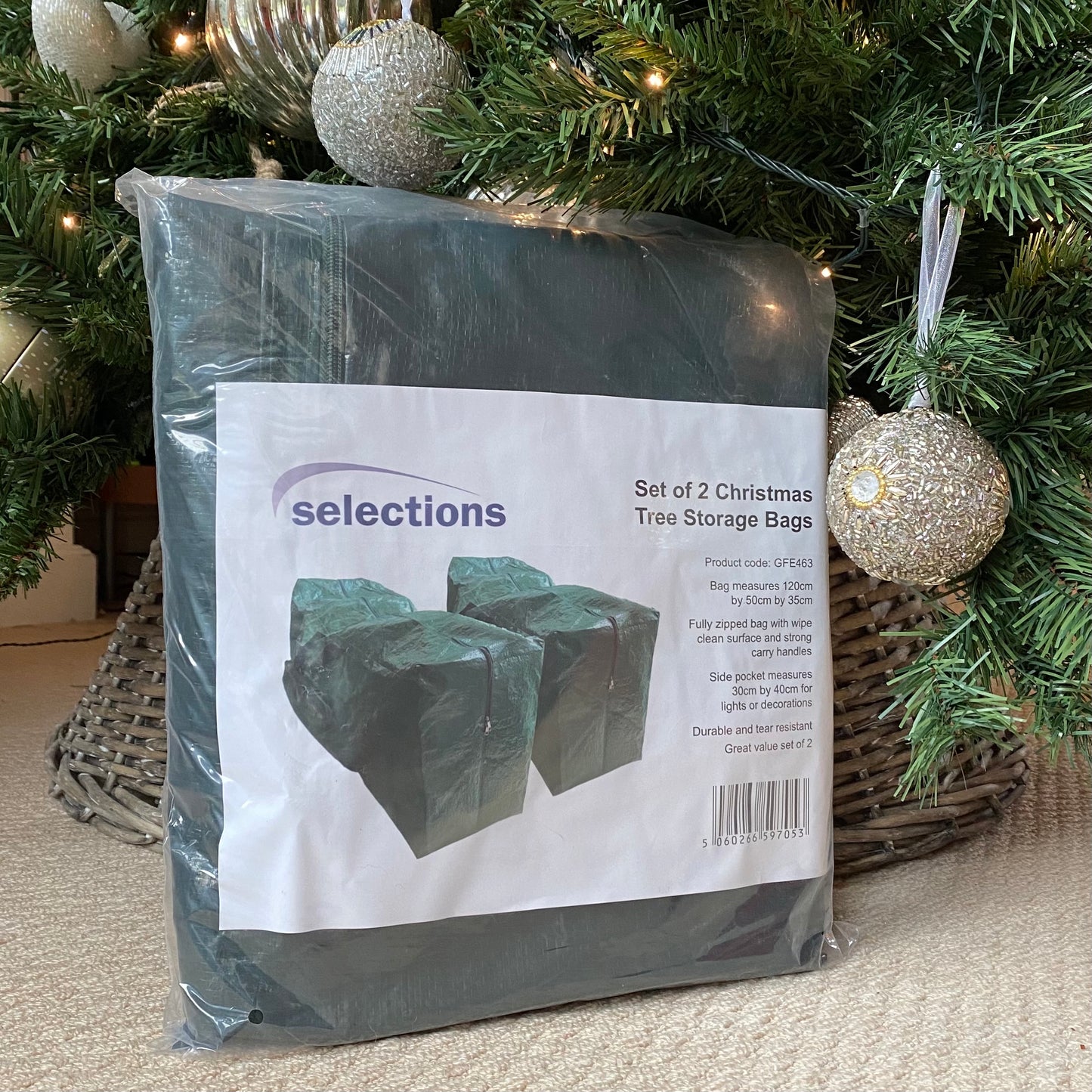 Artificial Christmas Tree Storage Bags (Set of 2)