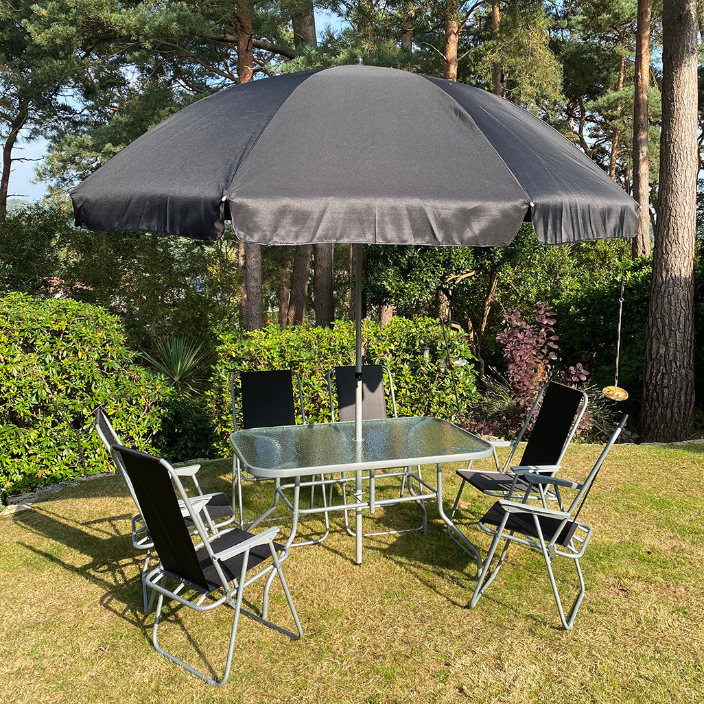 Wareham 8 Piece Garden Furniture Set with Folding Chairs