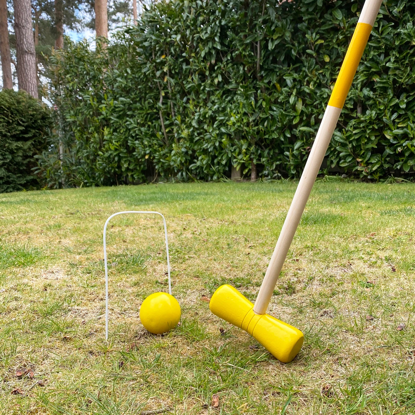 Traditional Wooden Croquet Garden Lawn Game for 4 Players