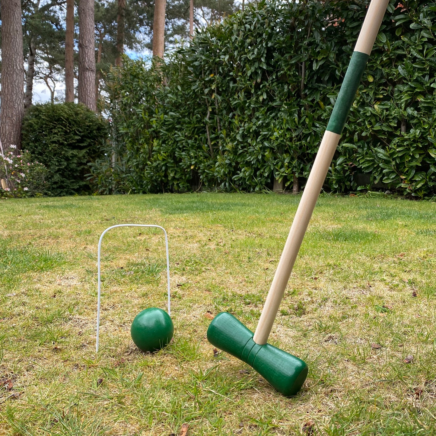 Traditional Wooden Croquet Garden Lawn Game for 4 Players