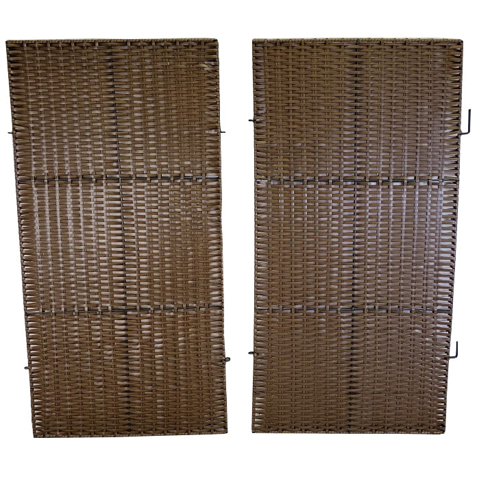 Pair of Front Panels For Double Rattan Wheelie Bin Screen GFH690