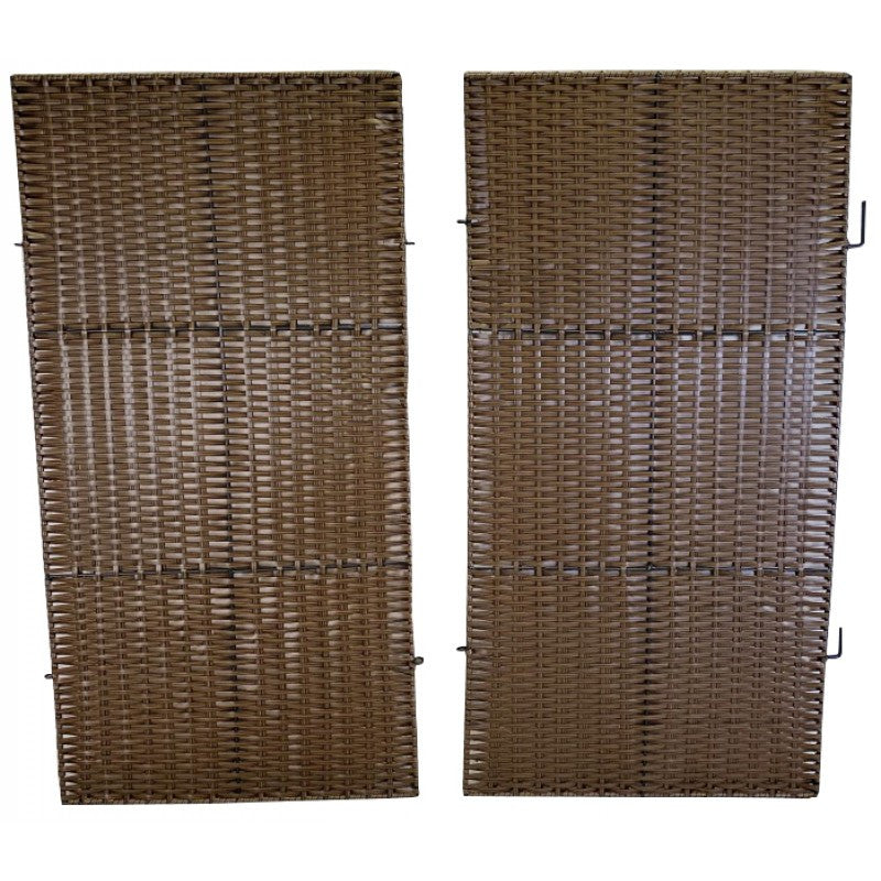 Pair of Front Panels For Triple Rattan Wheelie Bin Screen GFH691