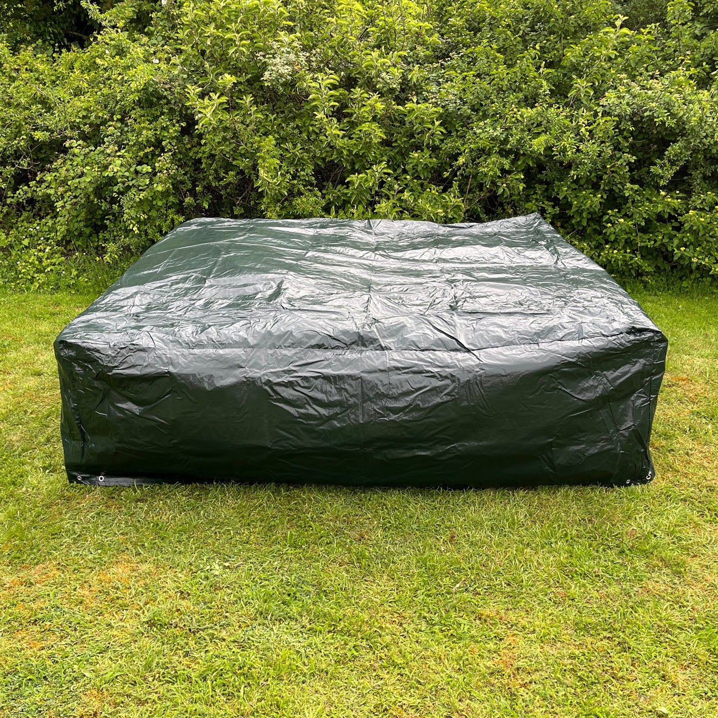 Waterproof Extra Large Garden Rattan Sofa Set Furniture Cover in Green (2.55m)