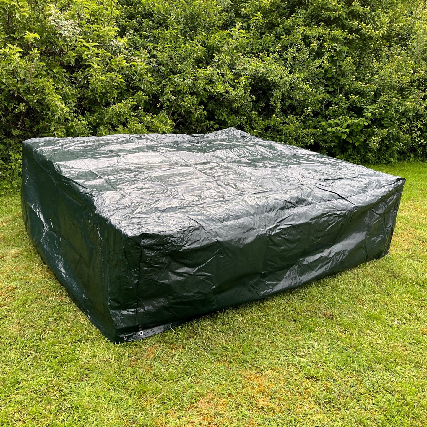 Waterproof Extra Large Garden Rattan Sofa Set Furniture Cover in Green (2.55m)
