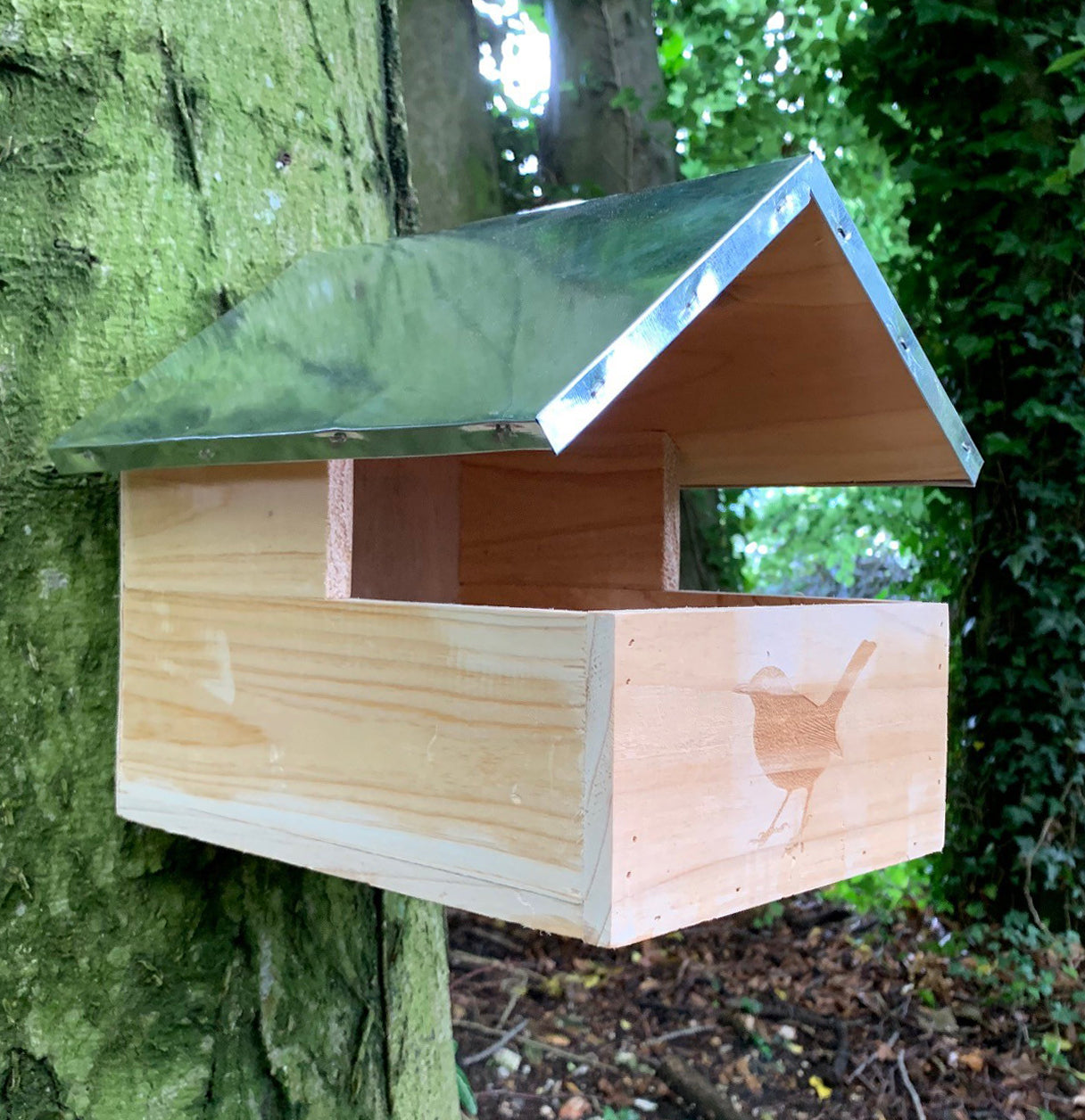 Wooden Garden Squirrel Nest Box House And Wooden Blackbird Nesting Box Set