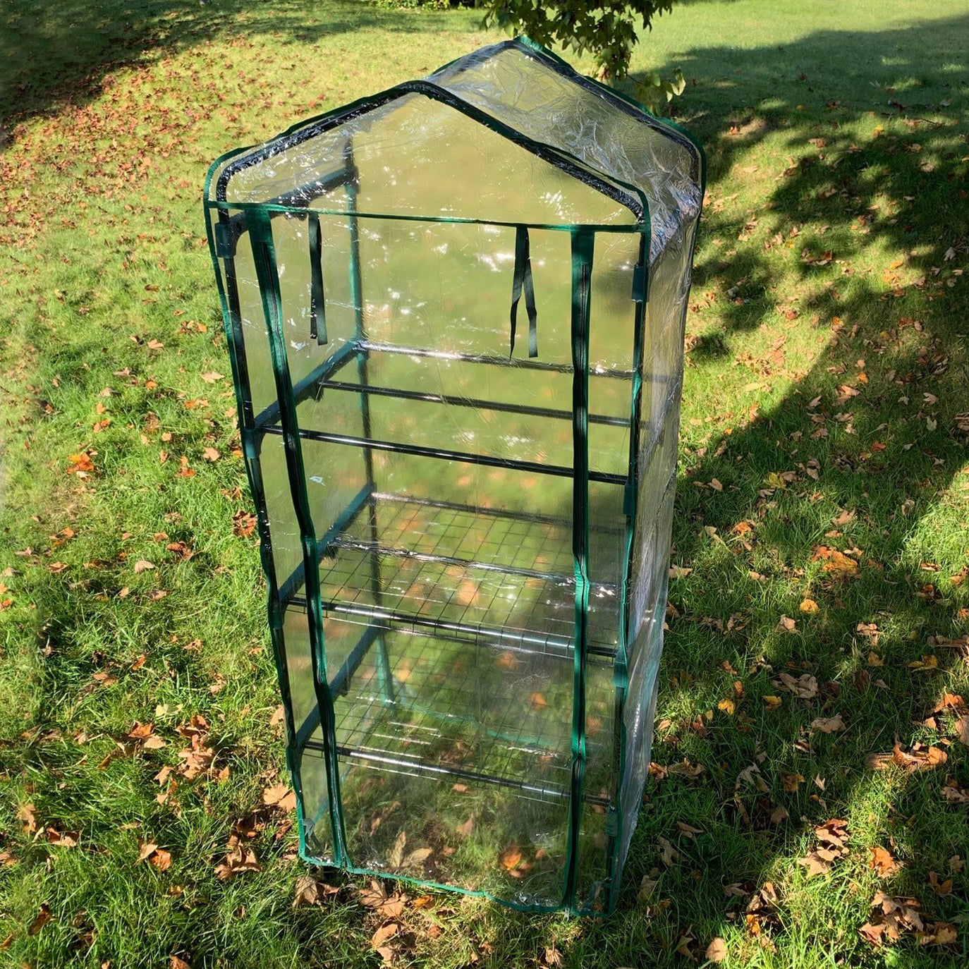 Four Tier Mini Greenhouse with Clear View Cover