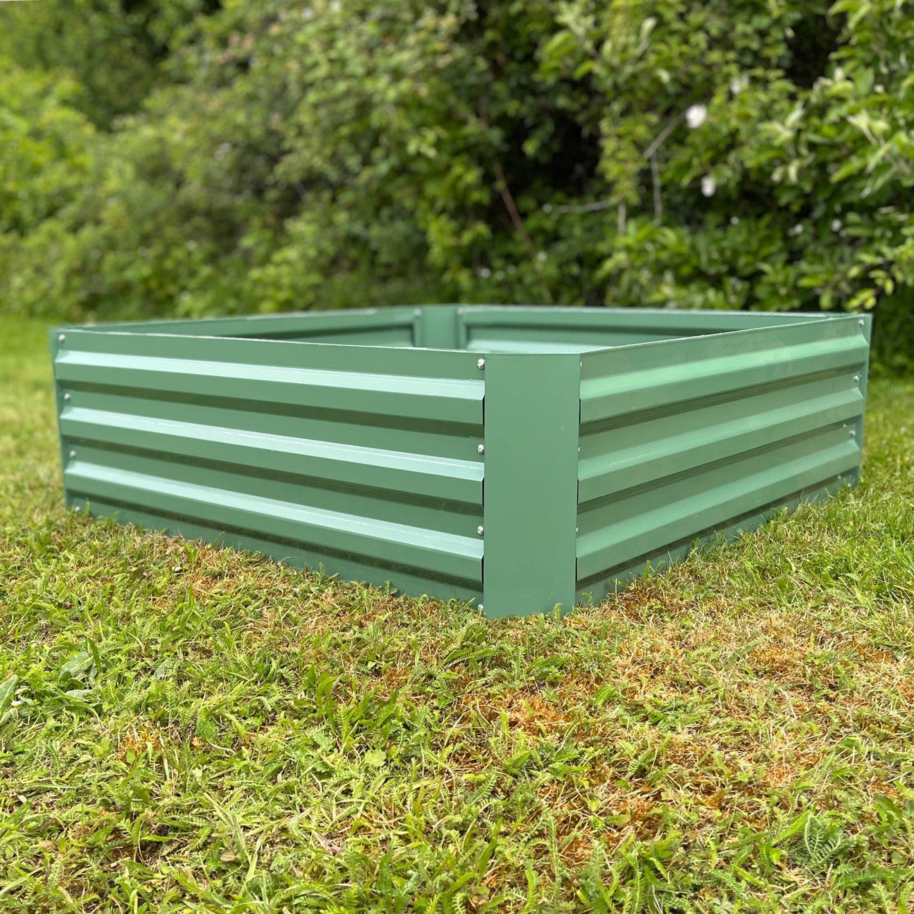 Metal Raised Vegetable Bed in Green (100cm x 30cm)