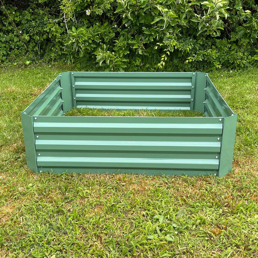 Metal Raised Vegetable Bed in Green (100cm x 30cm)