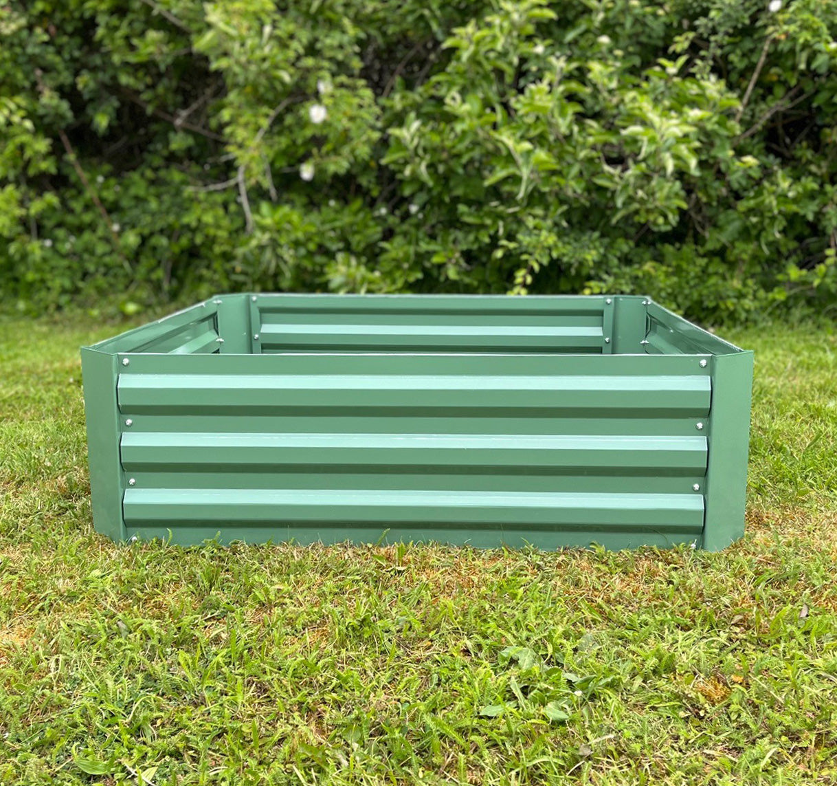 Metal Raised Vegetable Bed in Green (100cm x 30cm)