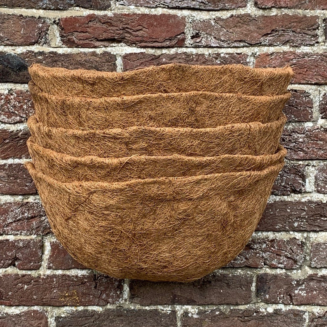 Preformed Half Round Coco Wall Basket Planter Liner (40cm) - Pack of 5