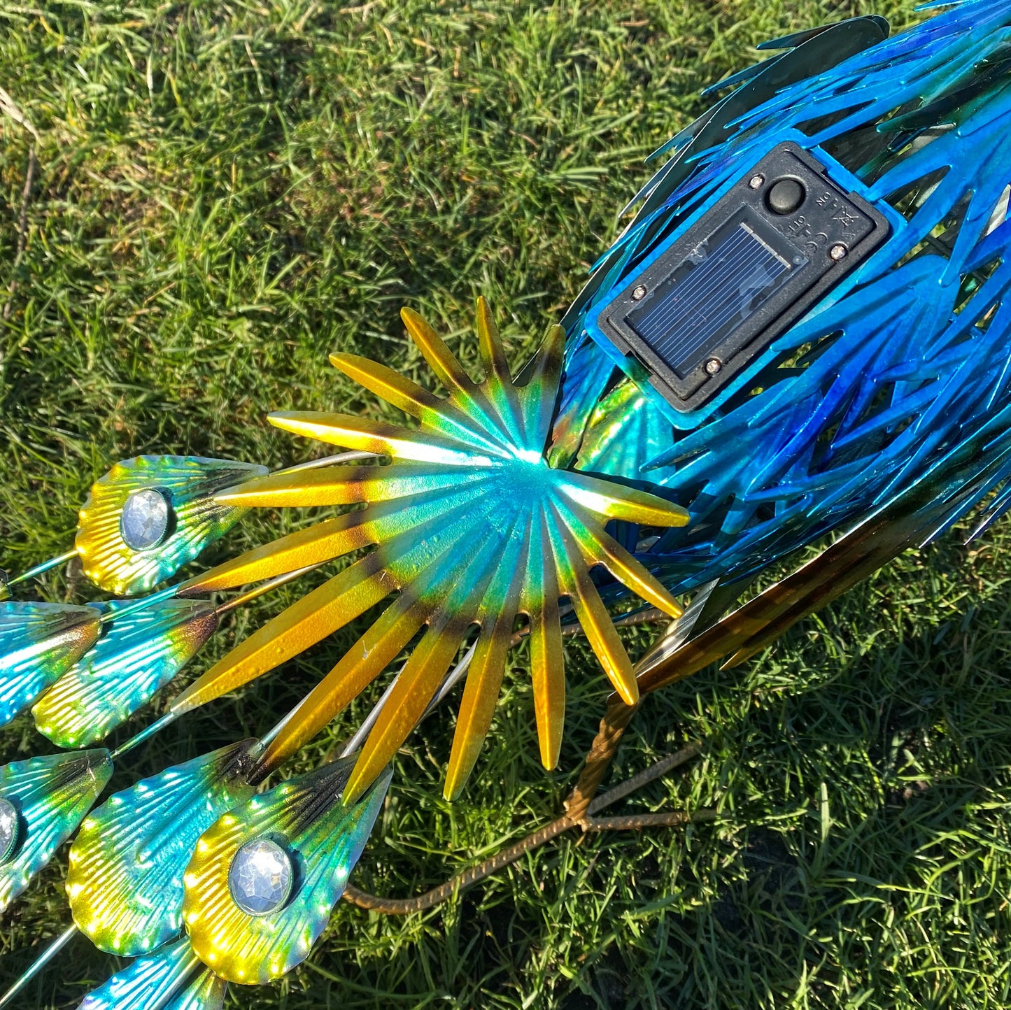 Strutting Peacock Solar Light Garden Ornament