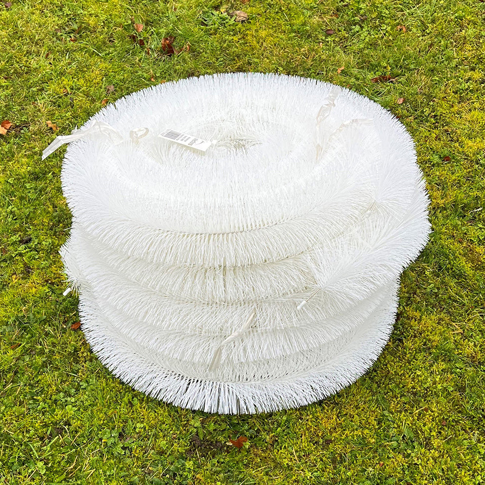 20m White Gutter Brush Leaf & Moss Guard Protection (5 Rolls)