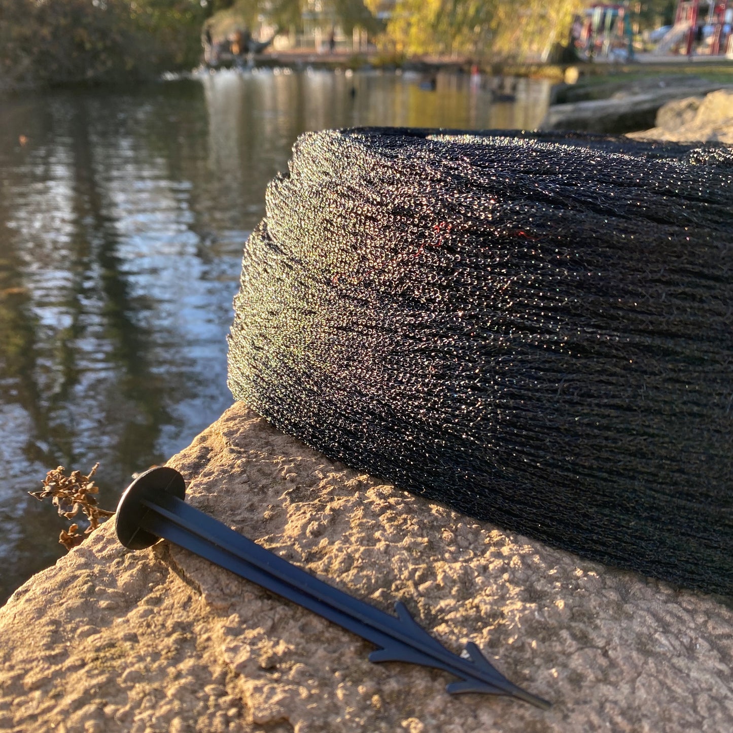 Protective Pond Netting Cover with 12 Pegs (6m x 5m)