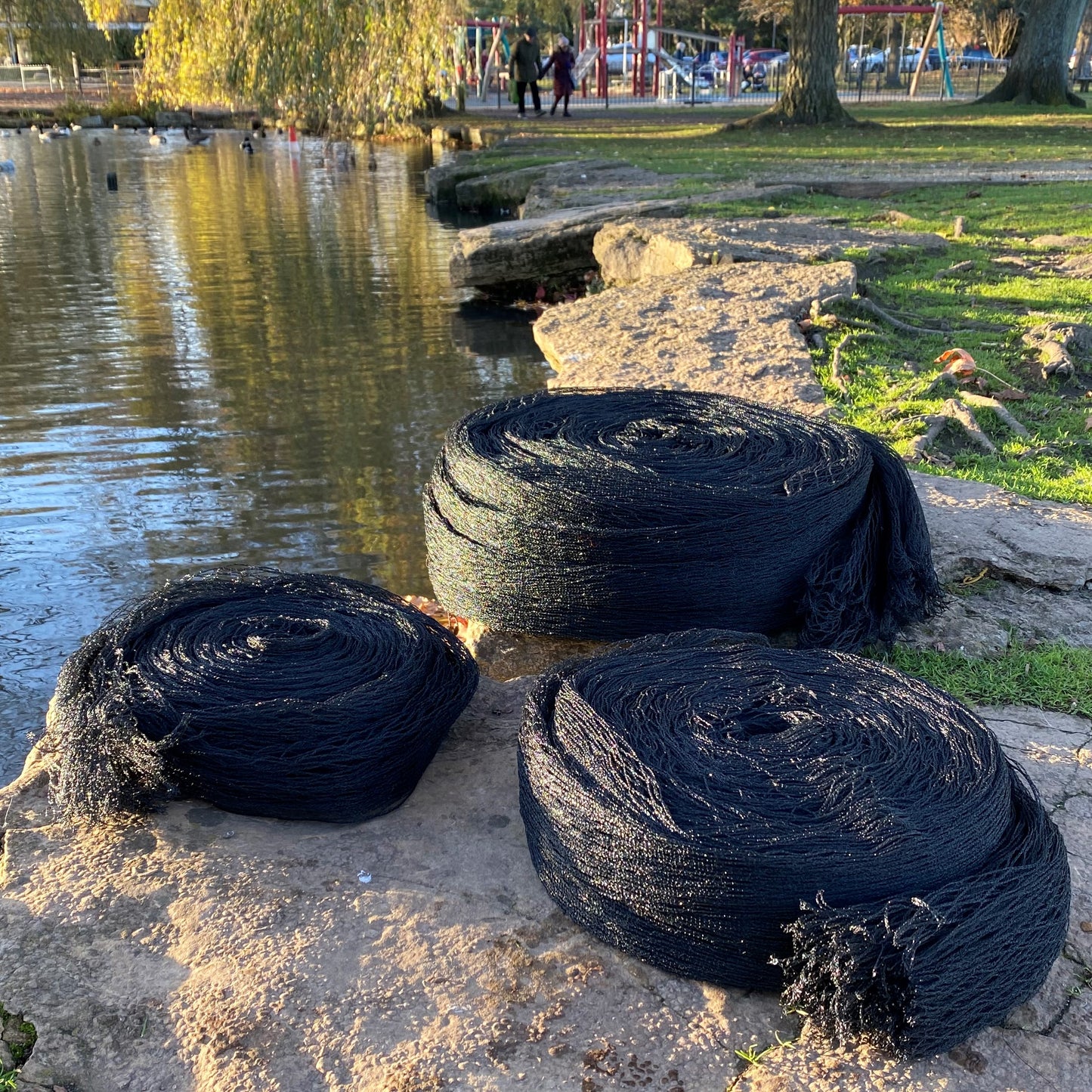 Protective Pond Netting Cover with 12 Pegs (6m x 5m)