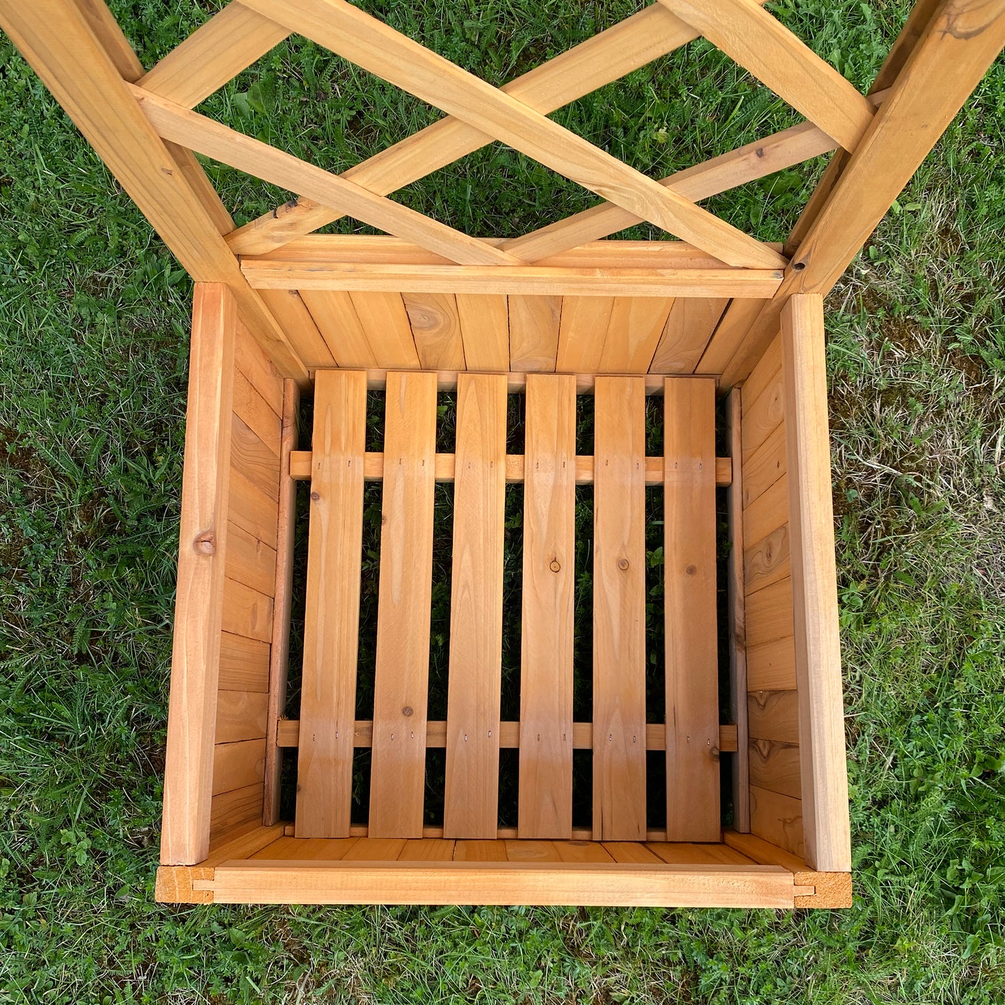 Square Wooden Garden Trellis Planter - Pack of 2