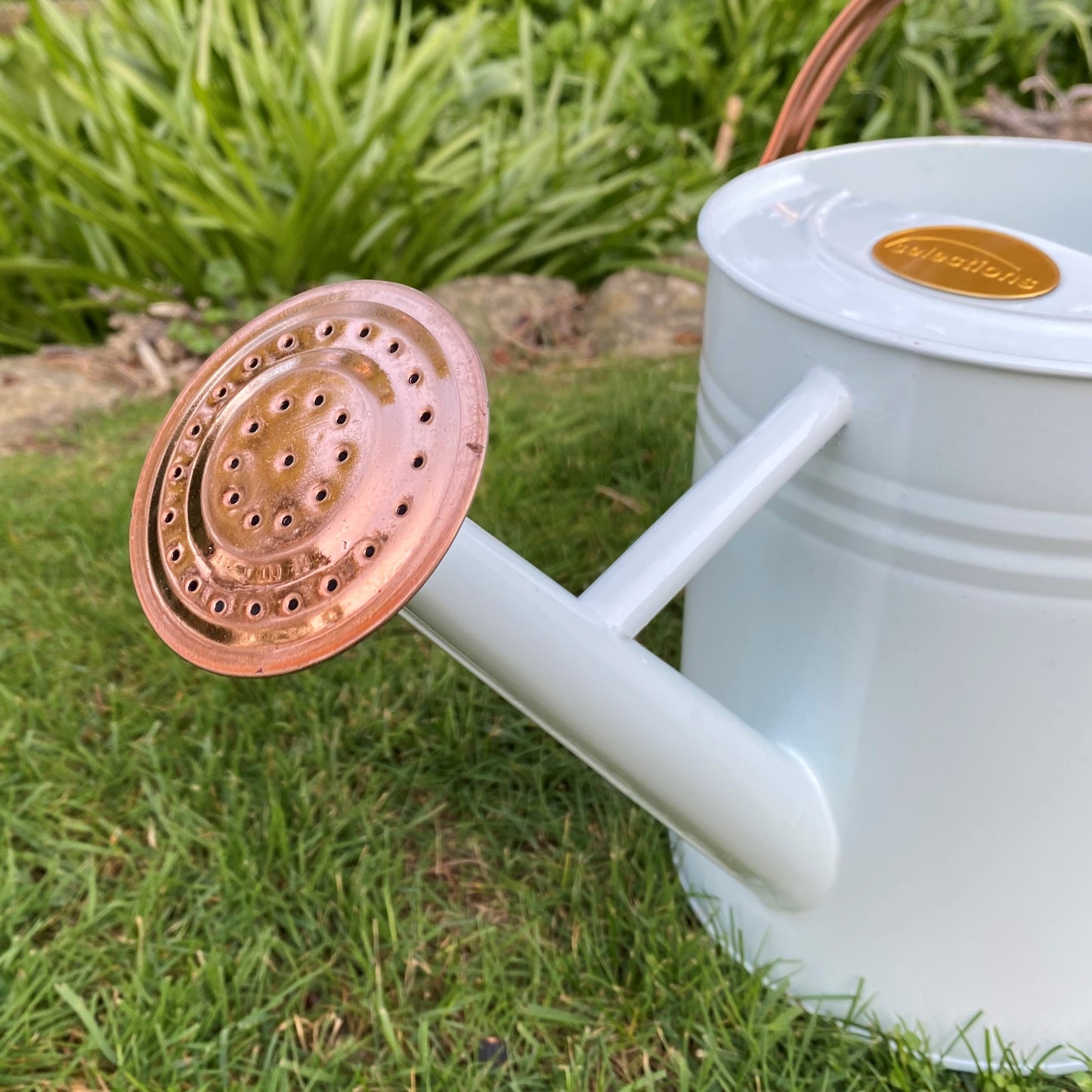 Ivory & Copper Metal Watering Can (3.5 Litre)