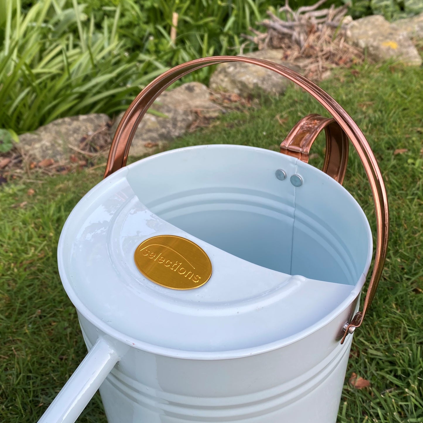 Ivory & Copper Metal Watering Can (3.5 Litre)