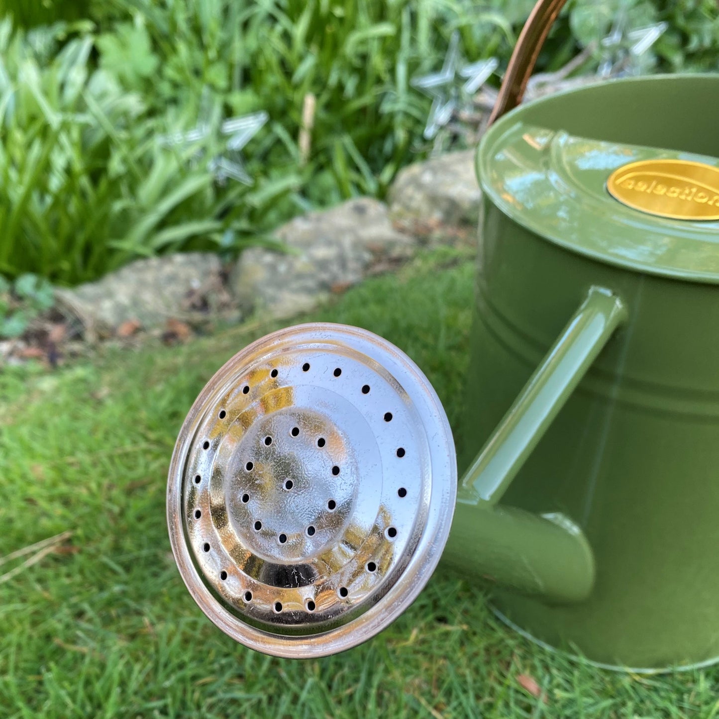 Heritage Tweed Green Metal & Copper Watering Can (3.5 Litre)