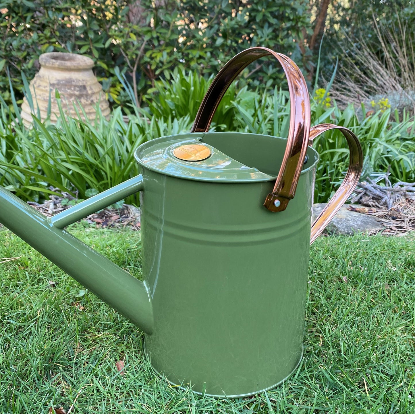 Heritage Tweed Green Metal & Copper Watering Can (3.5 Litre)