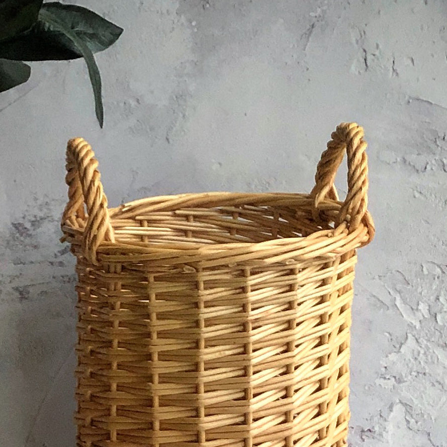 Woven Willow Wicker Umbrella and Walking Stick Basket Holder