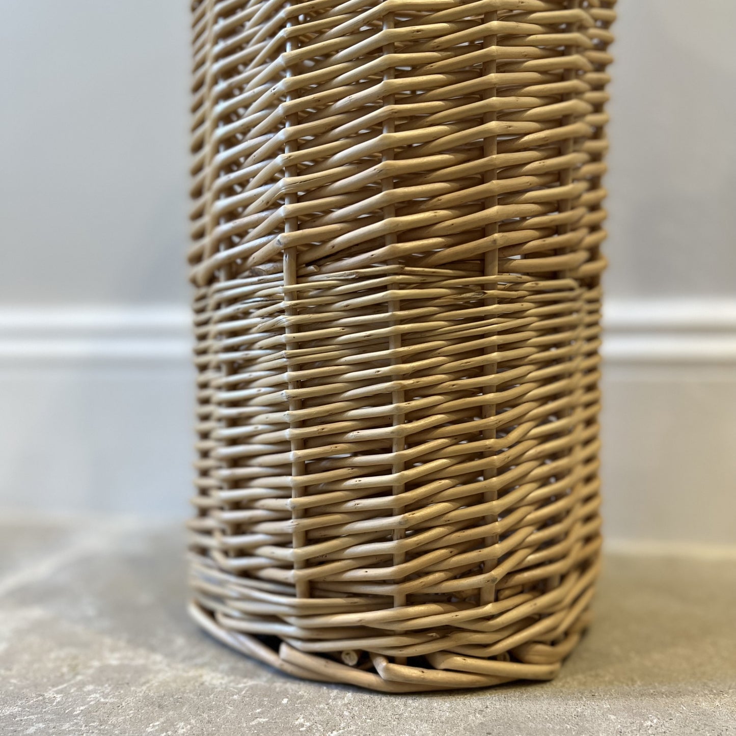 Woven Willow Wicker Umbrella and Walking Stick Basket Holder