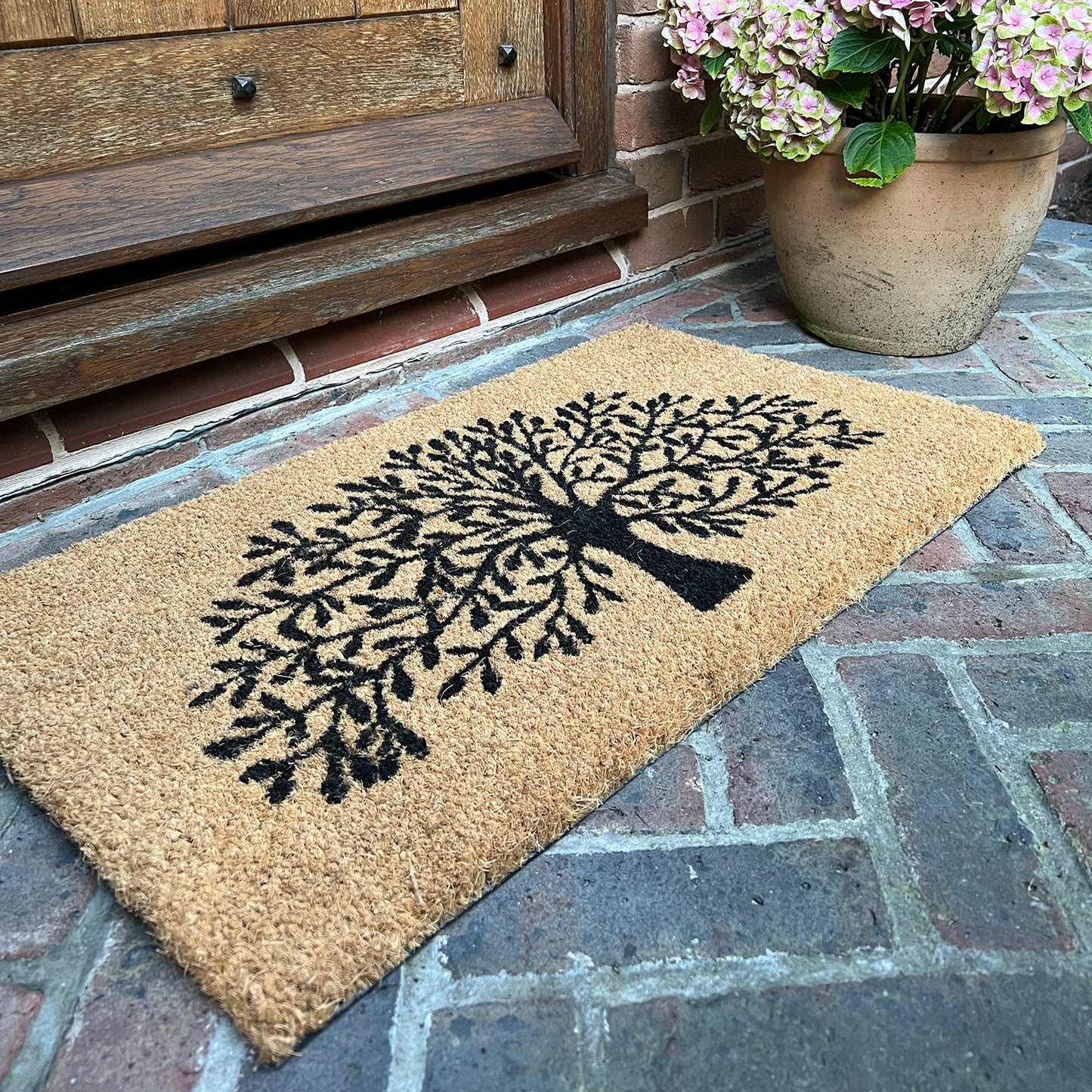 Tree of Life Design Print Indoor & Outdoor Coir Doormat