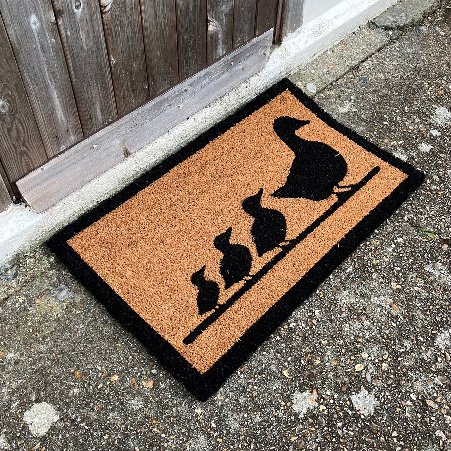 Duck Family Design Print Indoor & Outdoor Coir Doormat