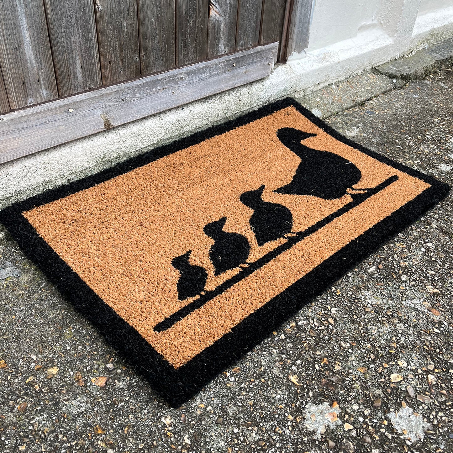 Duck Family Design Print Indoor & Outdoor Coir Doormat