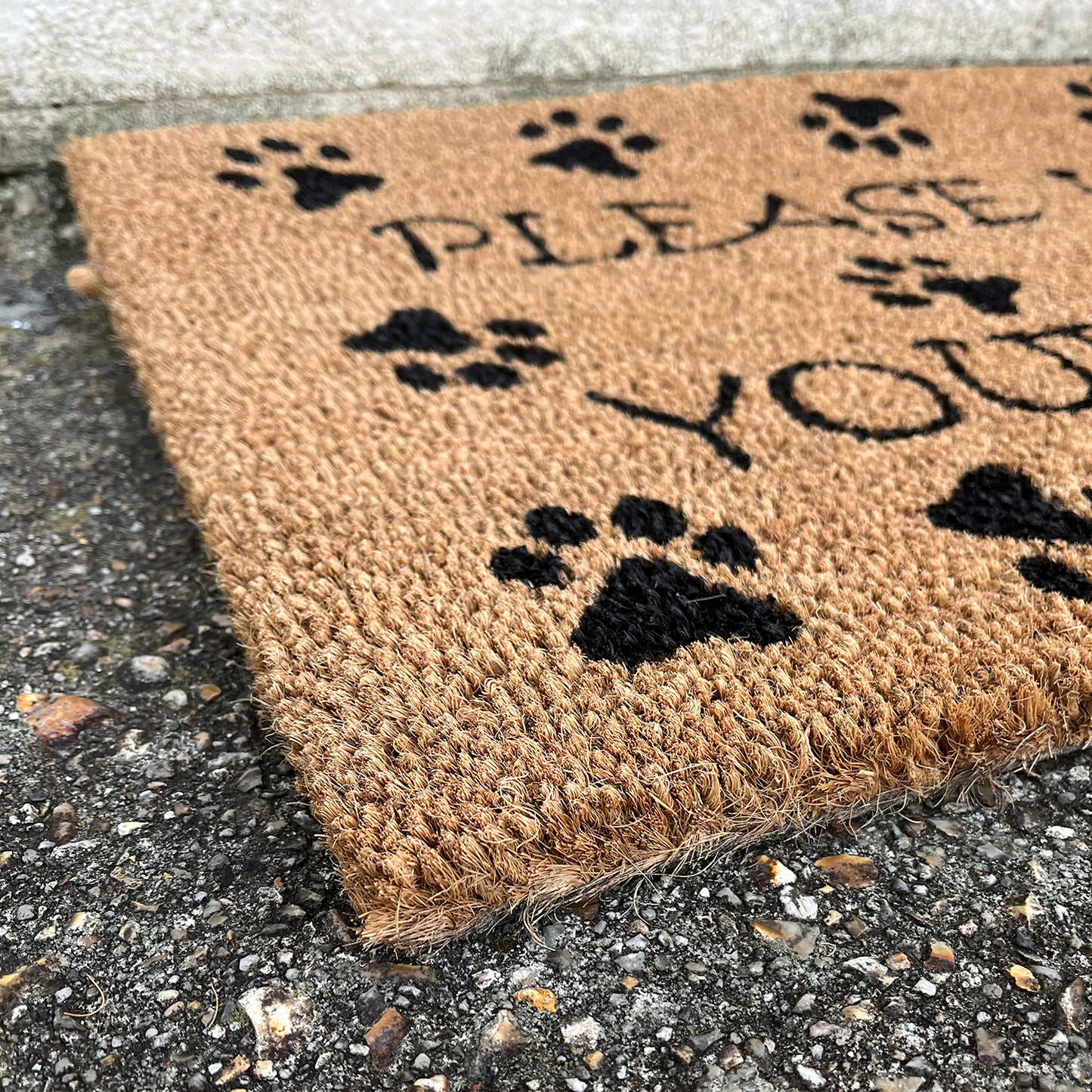 Wipe Your Paws Design Print Indoor & Outdoor Coir Doormat