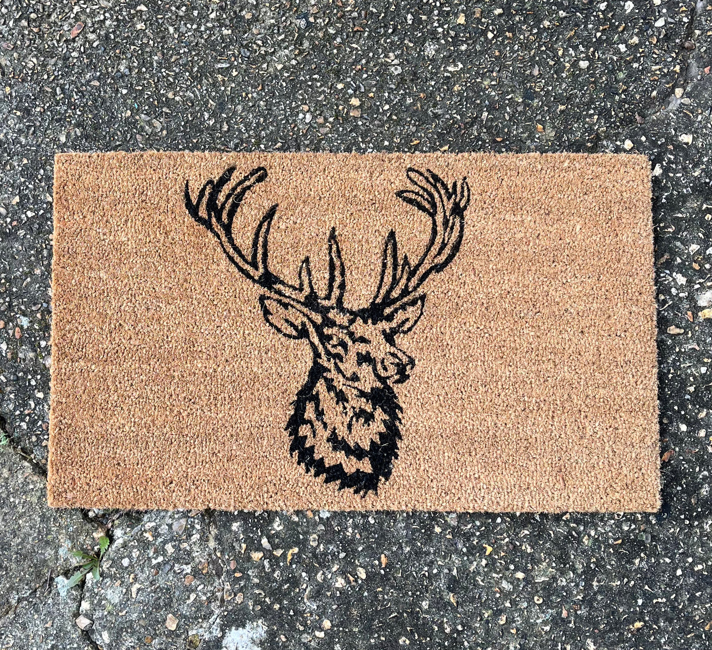 Stag Head Design Print Indoor & Outdoor Coir Doormat
