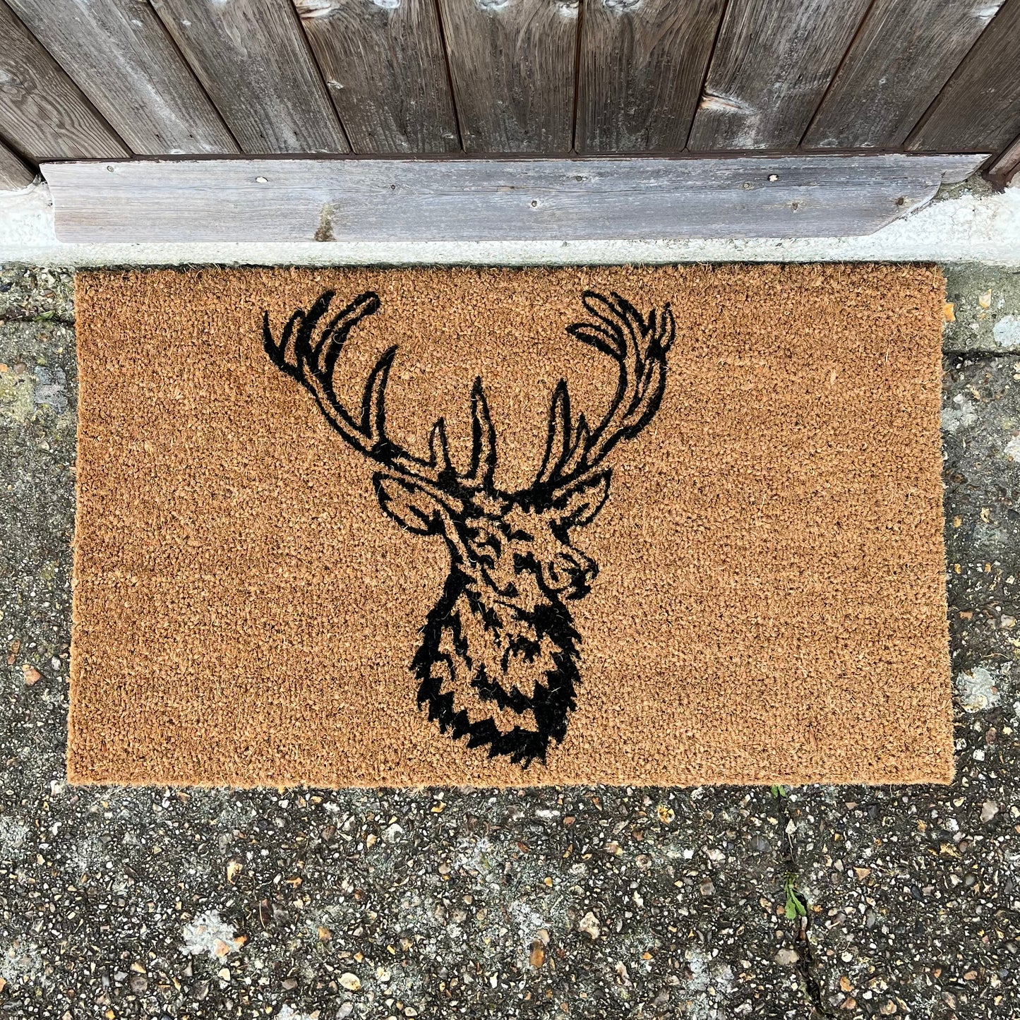 Stag Head Design Print Indoor & Outdoor Coir Doormat