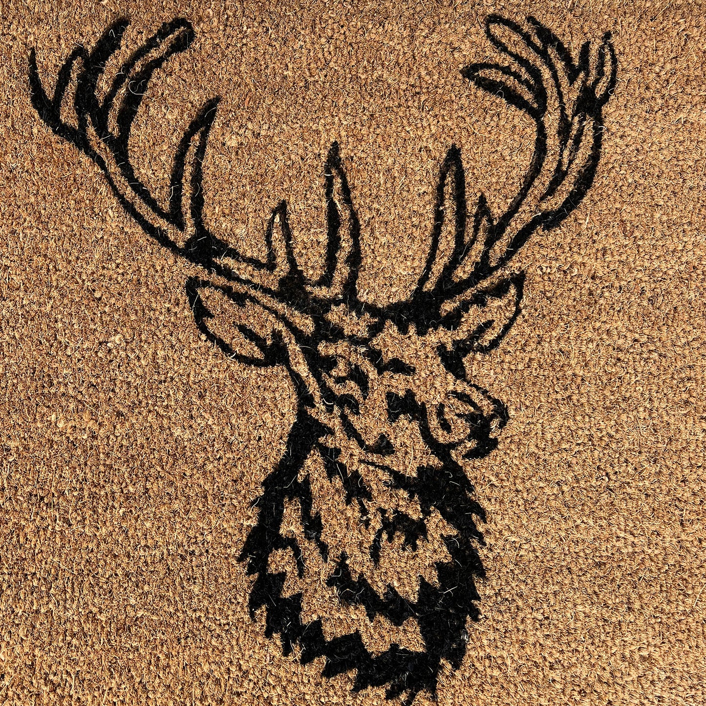 Stag Head Design Print Indoor & Outdoor Coir Doormat