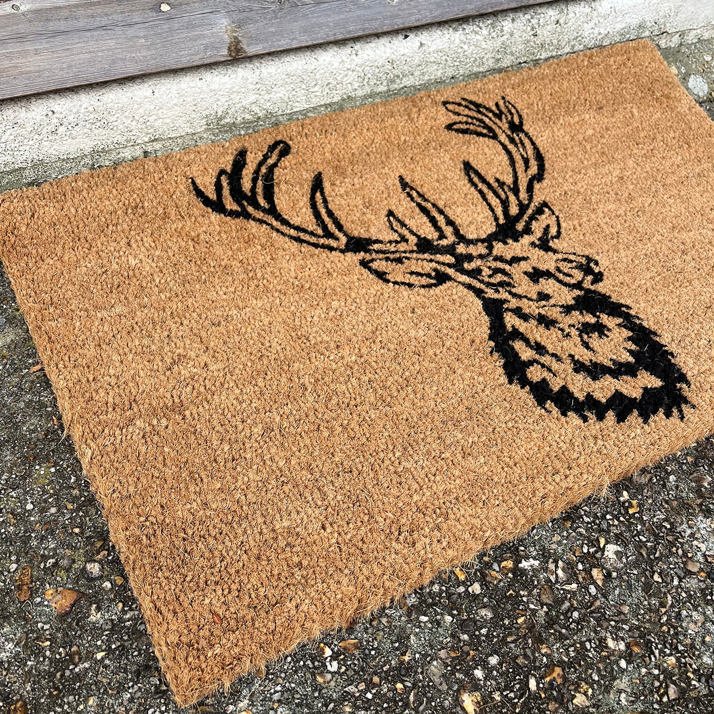 Stag Head Design Print Indoor & Outdoor Coir Doormat