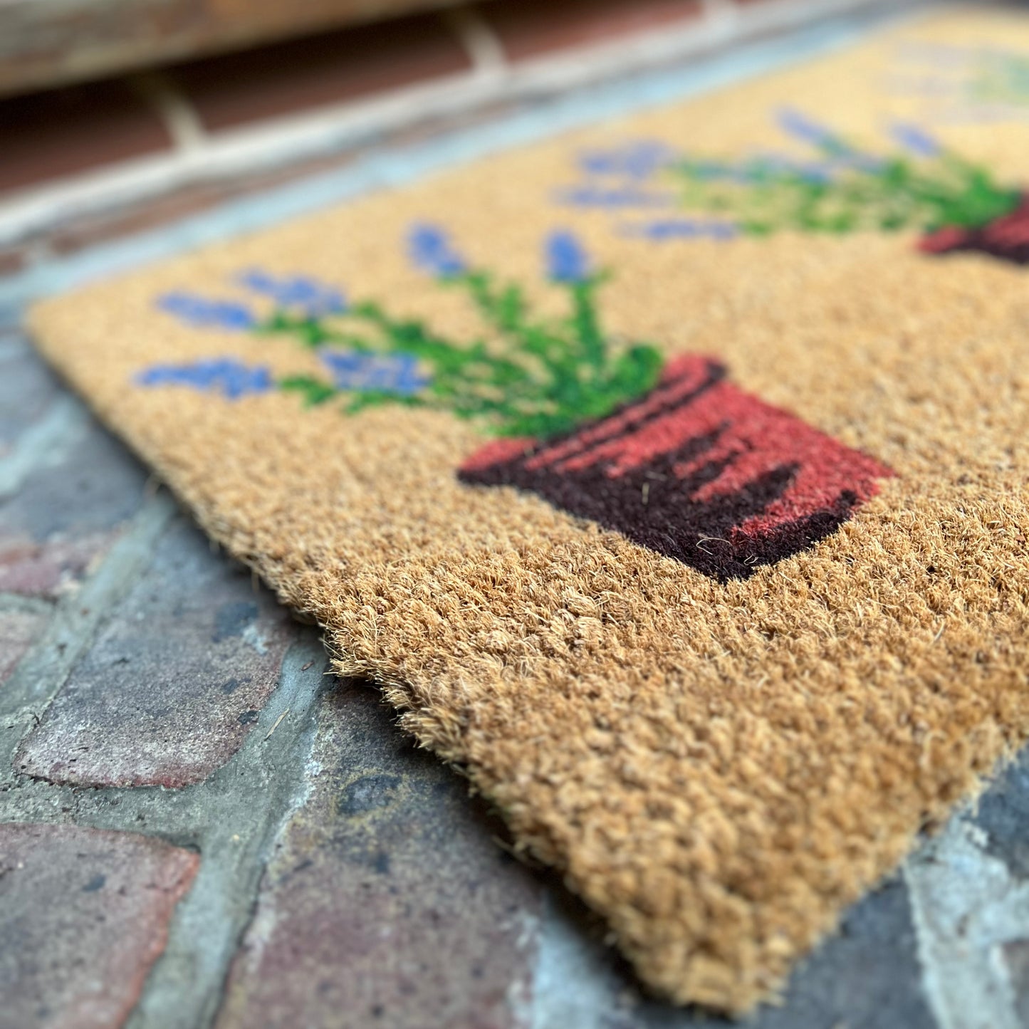 Lavandula Lavender Pots Indoor & Outdoor Coir Doormat