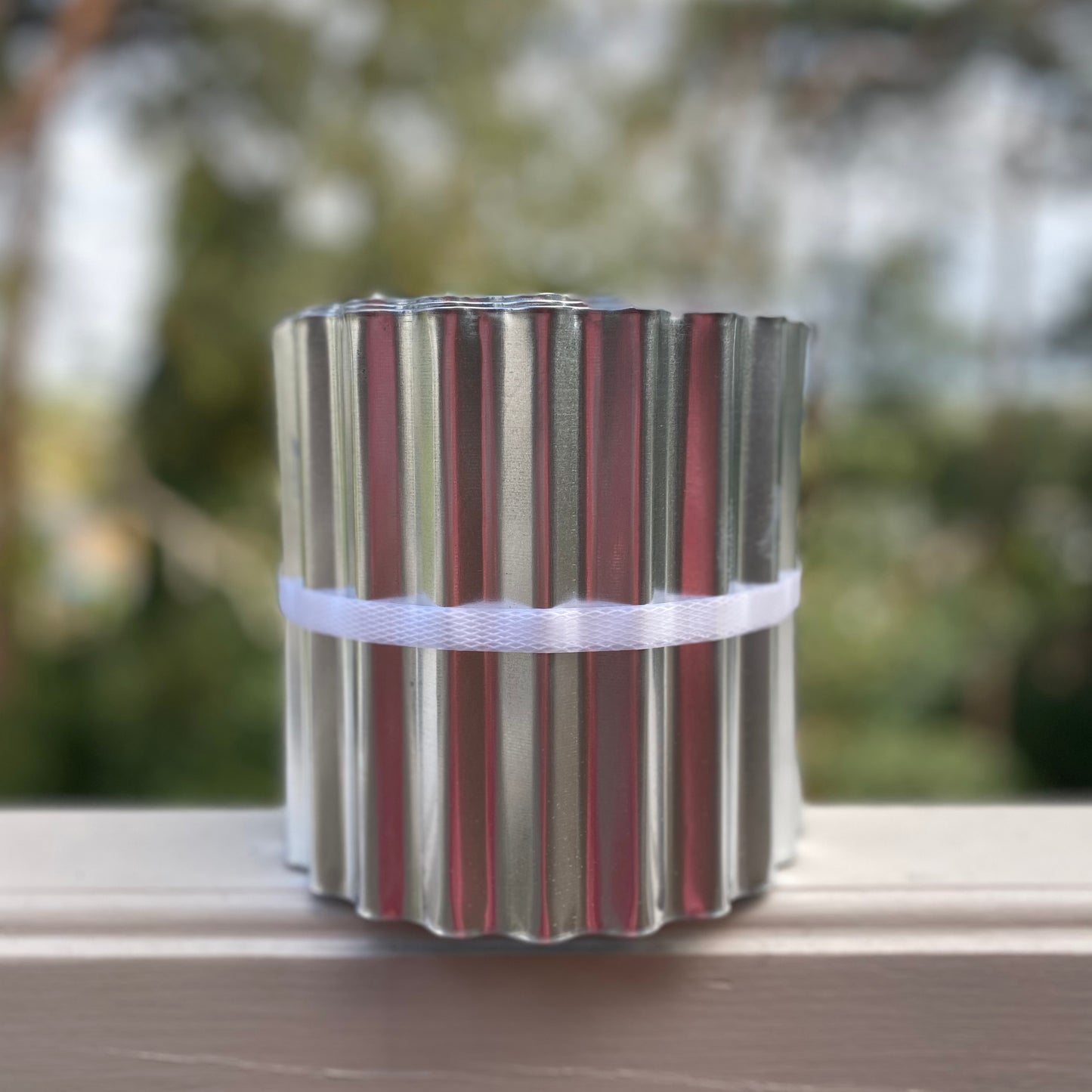 Galvanised Metal Corrugated Garden Lawn Edging (5m x 16.5cm) - 6 Rolls