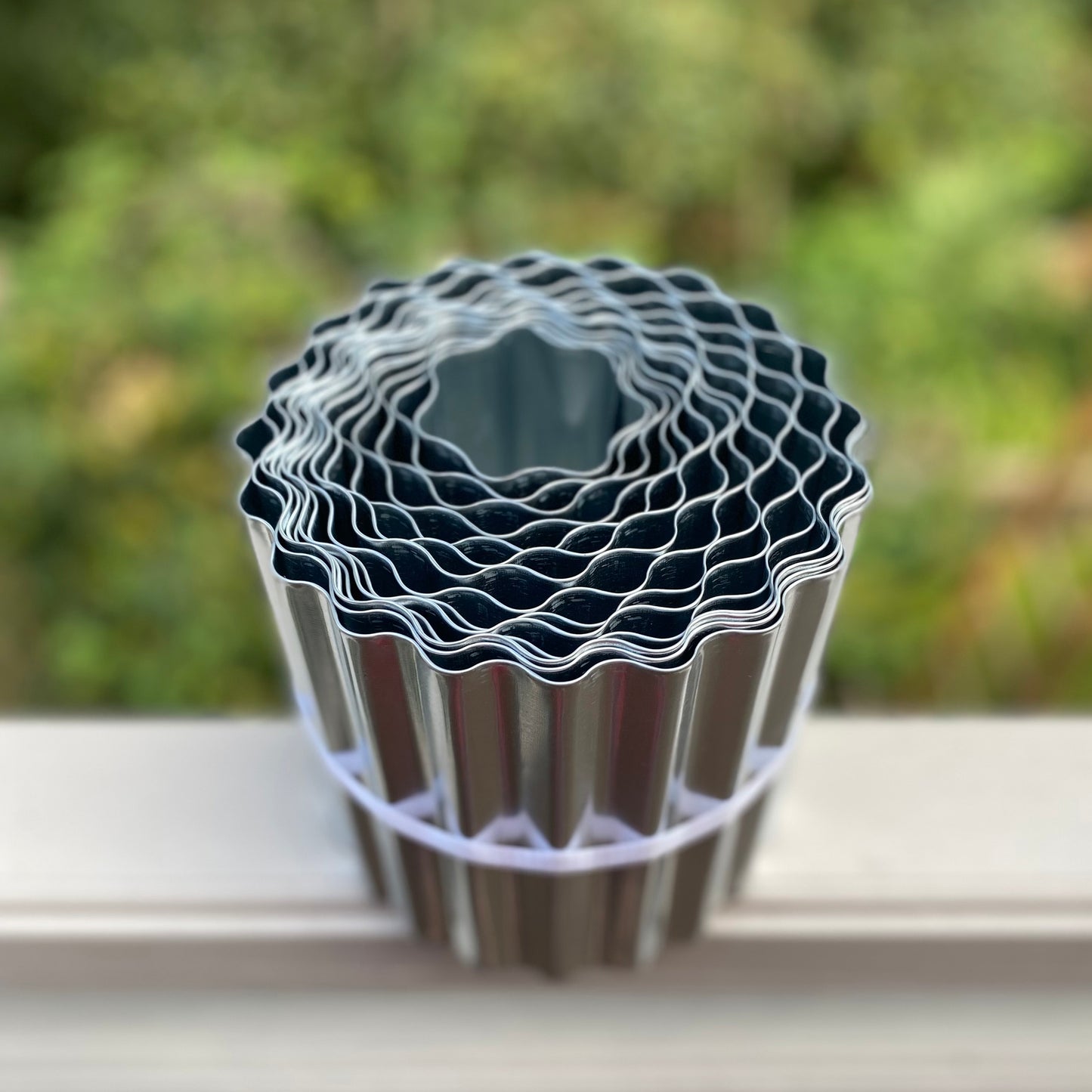 Galvanised Metal Corrugated Garden Lawn Edging (5m x 16.5cm)