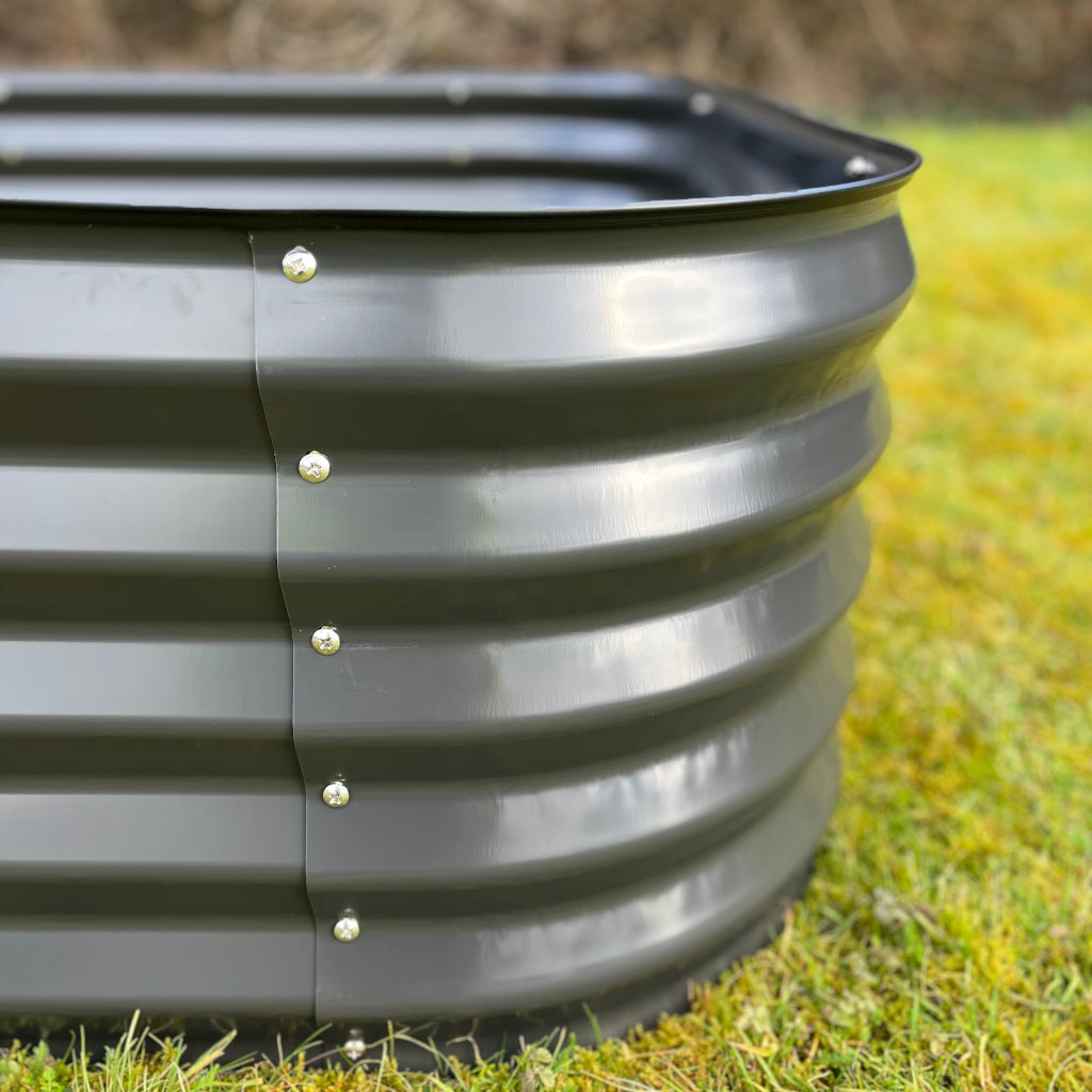 Protective Rubber Edging for Dark Grey Metal Raised Bed (GFJ307)