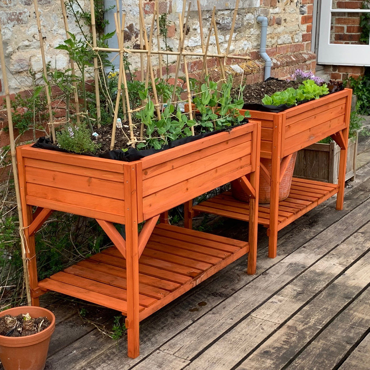 Wooden Raised Herb Planter