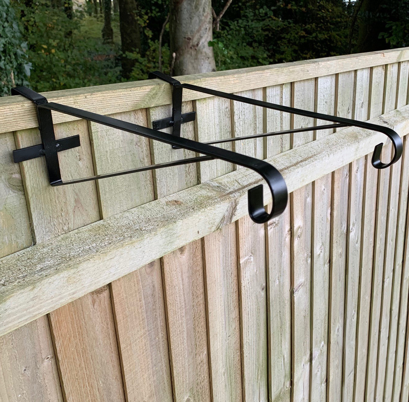 Hanging Basket Brackets for Wooden Garden Fence Panels - Pack of 4